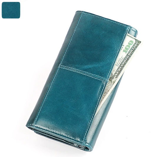 RFID Leather Women's Purse Handbag