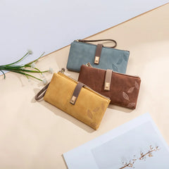 Women's Frosted Zipper Handbag Large Capacity Wallet