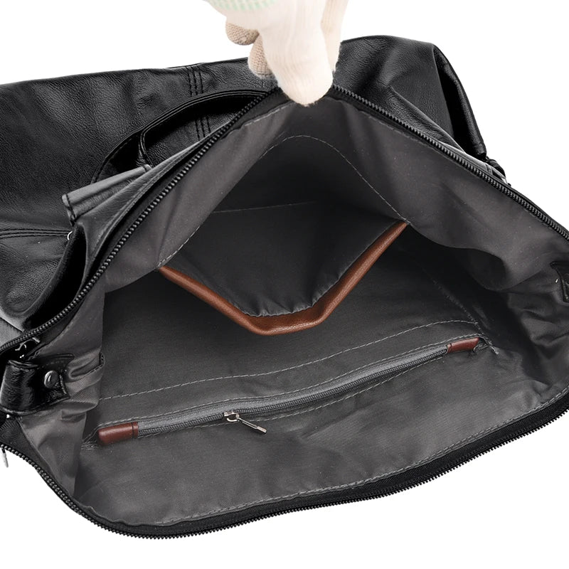 Soft PU Leather Vintage Women Hand Bag Totes Designers Shoulder Bags