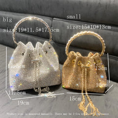 Silver Rhinestone Women's Shoulder Bag