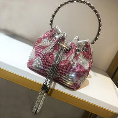 Silver Rhinestone Women's Shoulder Bag