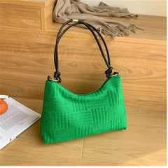 Women Embossed Clutch Bag Handbag Large Capacity Striped Messenger Bag