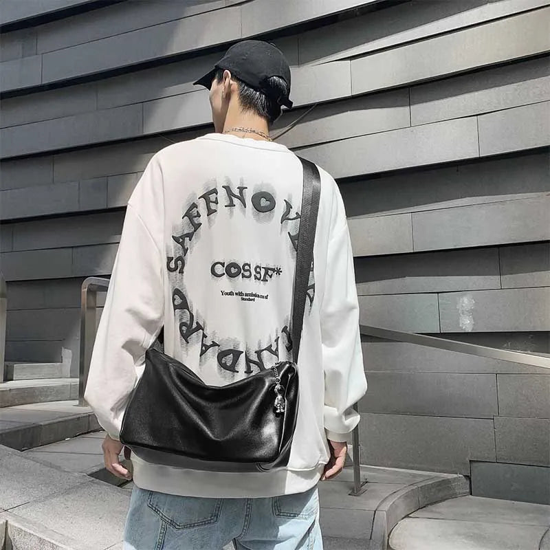 Men's Crossbody Bag Retro Large Capacity Shoulder Bag