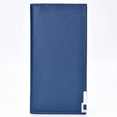 Men's Ultra Slim Long Wallet Solid Leather Short Purse