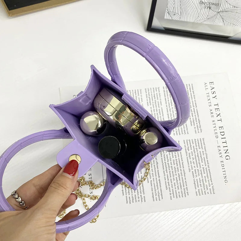 Mini Jelly Bag with Chain Strap for Women