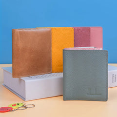 Minimalist Women's Small Leather Wallet Cowhide Purse