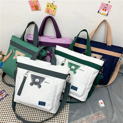 Canvas Shoulder Bag Large Capacity Women Handbag