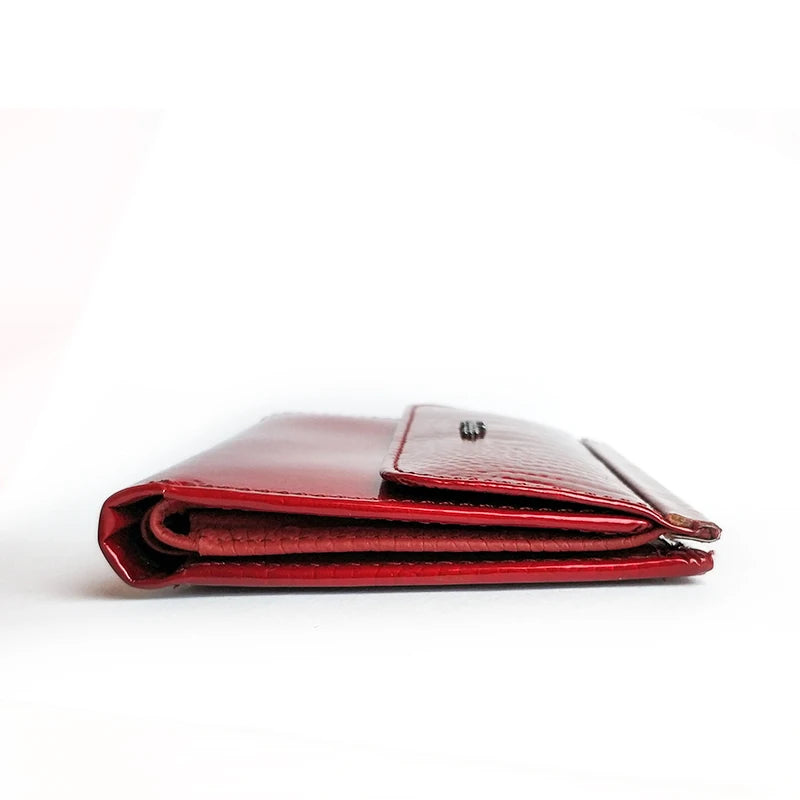 Echt Lederen Dames Portemonnee Korte Clutch Vrouwelijke Portemonnee