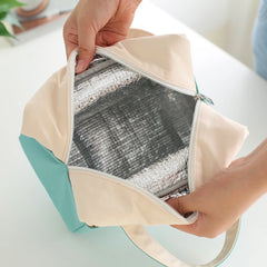 Thickened Cartoon Canvas Lunch Bag Thermal Insulated Bag