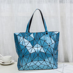 Large Hologram Beach Tote Shoulder Bag Silver