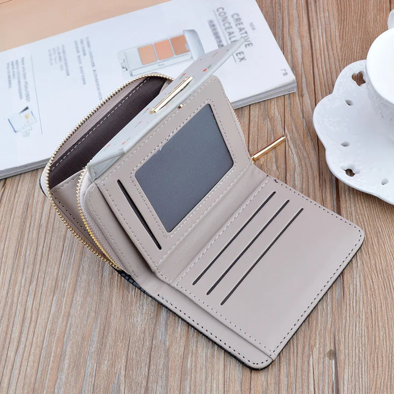 Small Zipper Buckle Wallet Women's Short Wallet