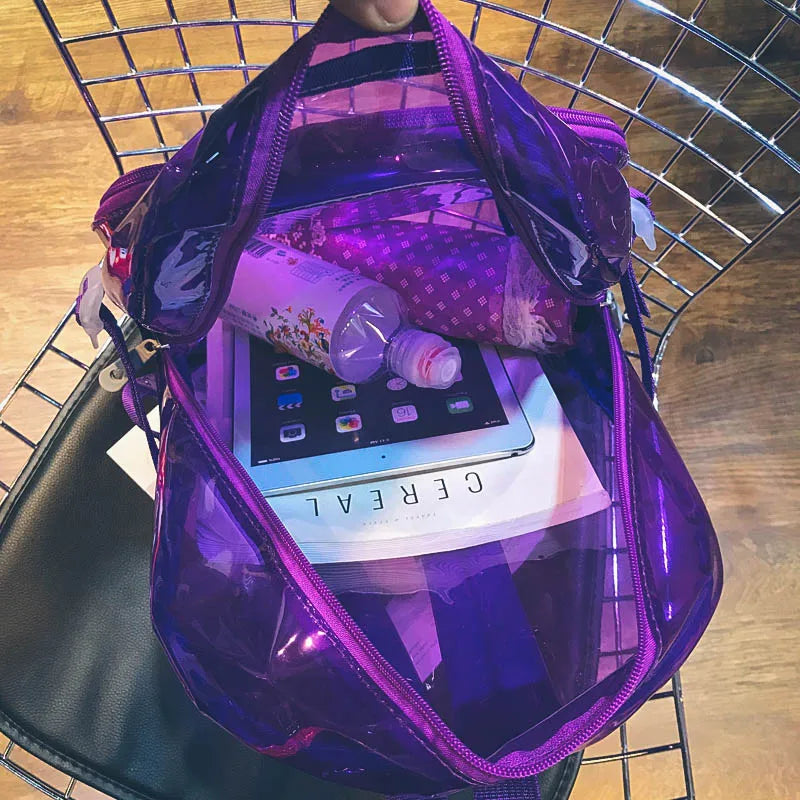 Transparent Shoulder Bag Waterproof Beach Backpack