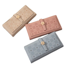 Women's Long Handbag Printing Buckle Folding Multi-function Bag