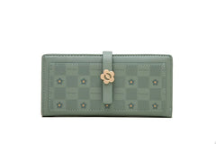 Women's Long Handbag Printing Buckle Folding Multi-function Bag