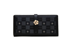 Women's Long Handbag Printing Buckle Folding Multi-function Bag