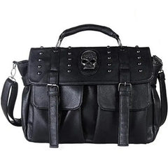 Women Skull Rivet Shoulder Bag Tote Bag