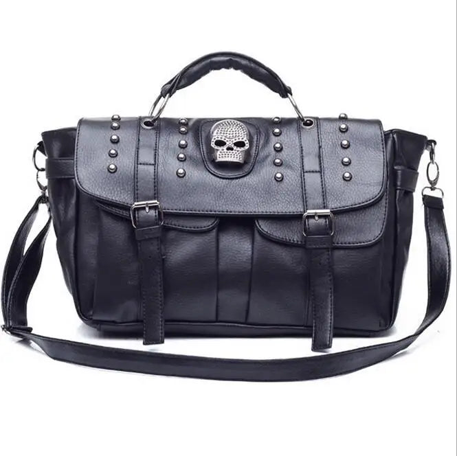 Skull Rivet Single Shoulder Tote Bag