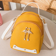Women Style Backpack Leather Backpack Solid Mini Backpack school Bag Girl