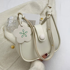 Versatile Contrast Messenger Bag One Shoulder Bucket Bag