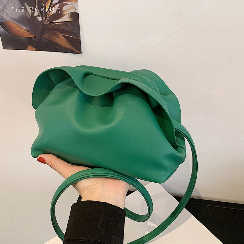 Cloud Fold Clamping Crossbody Bag Women Bag