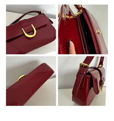Retro Red Women's Shoulder Bag Small Square Clutch Purse