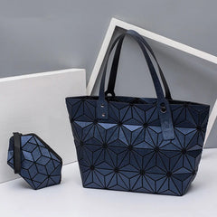Geometric Quilted Shoulder Bags Set