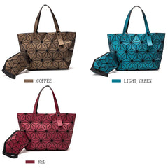Geometric Quilted Shoulder Bags Set