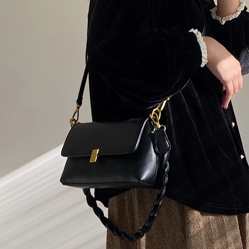 Luxury Handbag Women's French Bag Small Square Messenger Bag