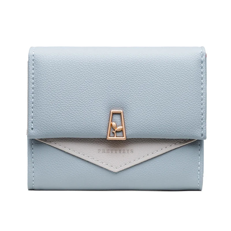 Small Fresh Splicing Folding Zero Purse for Women