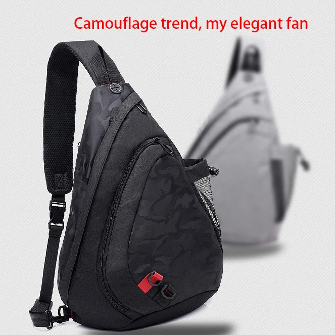Shuangzi One Shoulder Bag Men Messenger Bags Waterproof Sling Chest Bag
