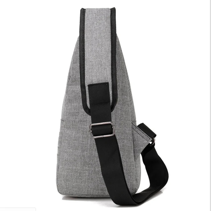 Shuangzi USB Charge Shoulder Bag Men Messenger Waterproof Sling Chest