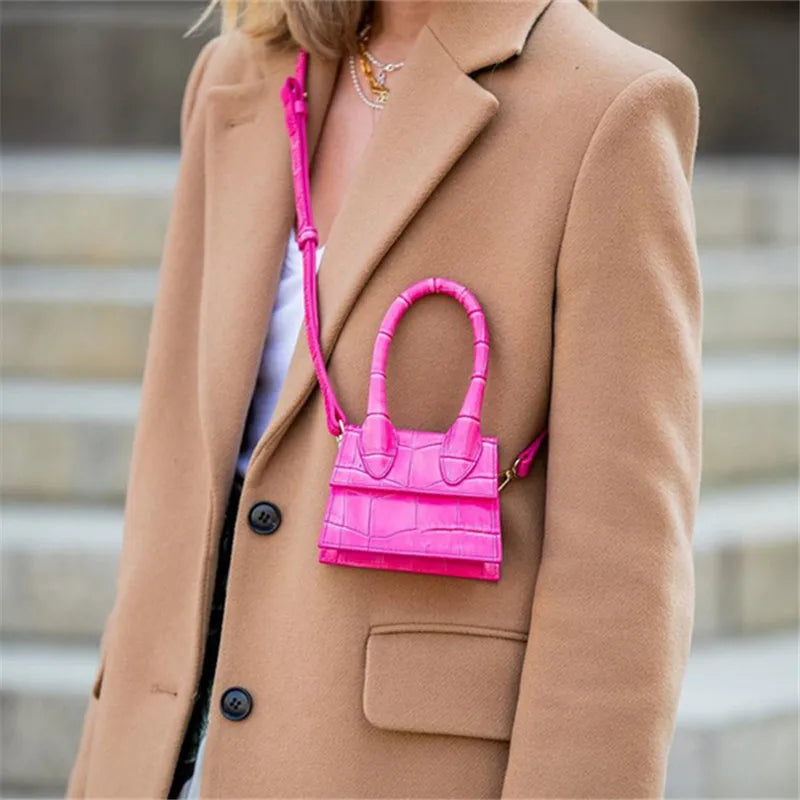 Crocodile Pattern PU Leather Crossbody Bag Women Shoulder Mini Purse Handbag