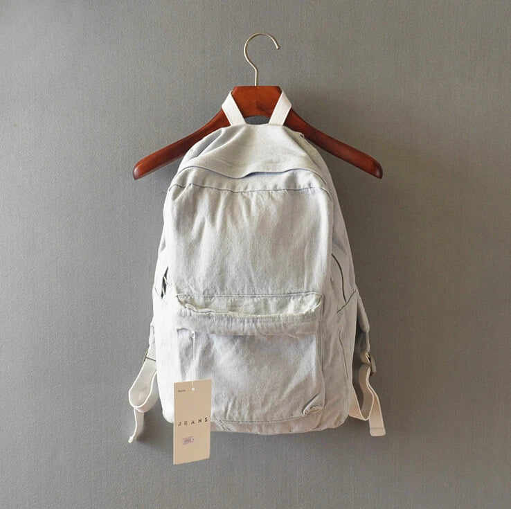 Stacy Denim Backpack Lady Casual Travel Bag