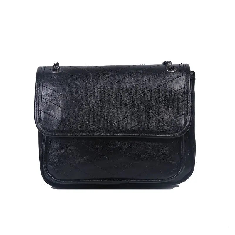 Texture Women's Chain Shoulder Messenger Bag Large Capacity
