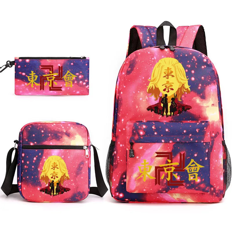 Tokyo Revengers Printed Backpack Teen Men's Laptop Bag