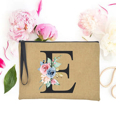 Custom Initial Summer Bag Flower Letter Bachelorette Clutch