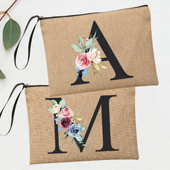 Custom Initial Summer Bag Flower Letter Bachelorette Clutch