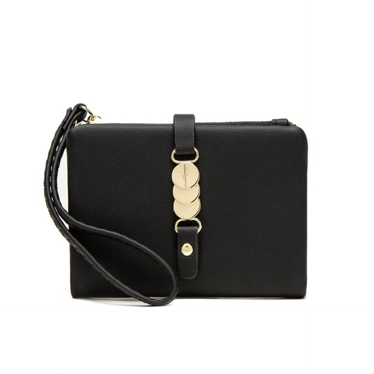 Two-Fold Zipper Short Casual Wallet