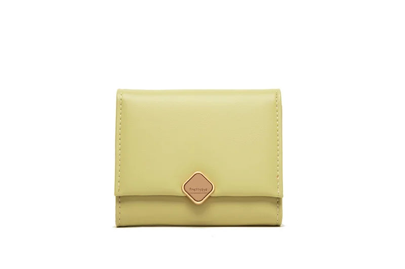 Women's Short Buckle Wallet - Solid Color Zero Wallet