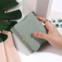 Women's Short Fresh Three-Fold Wallet Zero Wallet