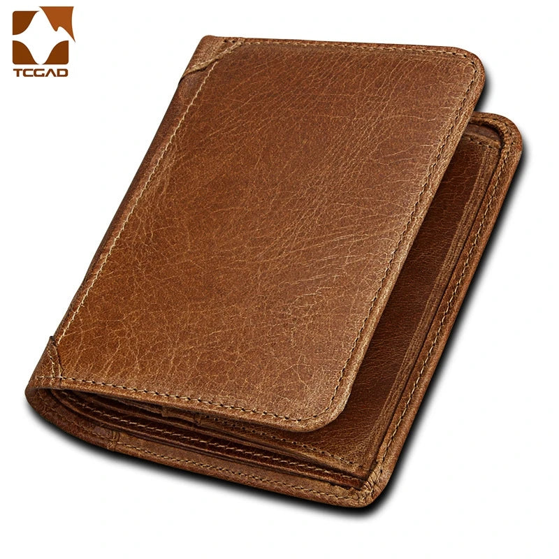 Retro Men's RFID Leather Wallet with Matching Box
