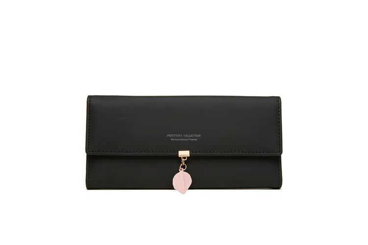 Leaf Pattern Women's Long Wallet Handbag