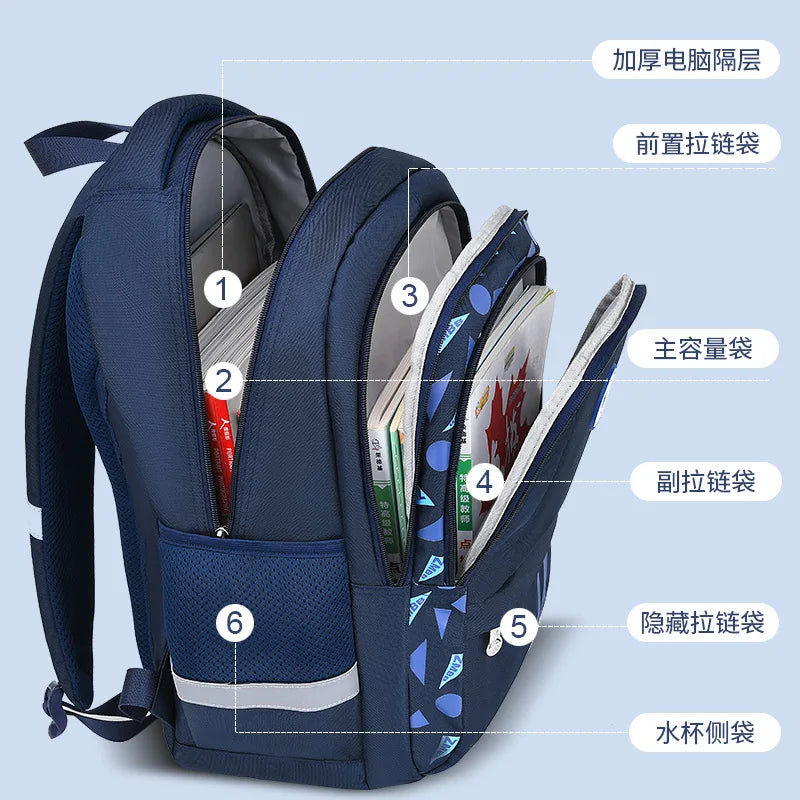 Waterproof Children's School Bags Boys Kids Backpack Orthopedic Schoolbag