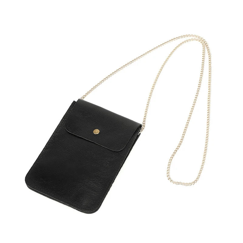 Cow Leather Crossbody Purse for Women with Cell Phone Pocket