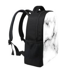 Girls School Backpack Marble Print Waterproof Book Bag