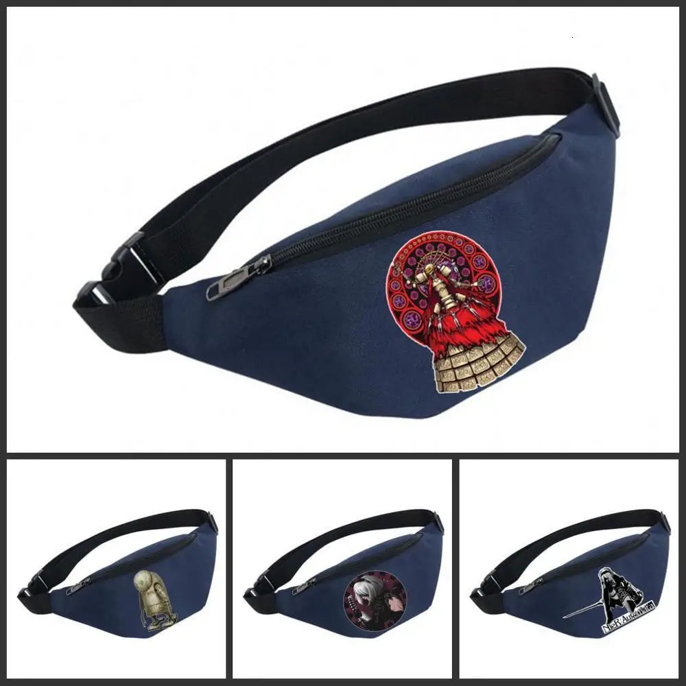 Waterproof Chest Handbag Unisex Fanny Pack Waist Bag for NieR:Automata