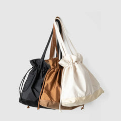 Women Shoulder Bag Soft Nylon Bucket Handbag Ladylike Bag