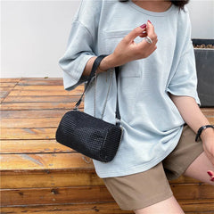 Women Bag with Flap Chains Diamonds Shoulder Bag