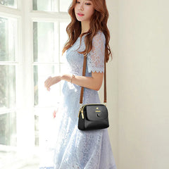 Women's Leather Crossbody Bag Small Flap Handbag