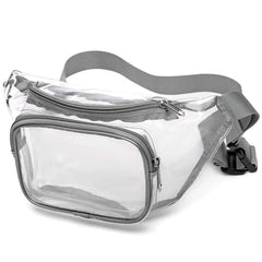 Transparent Waterproof Waist Bag PVC Fabric Zipper Shoulder Bag